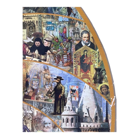 500 Piece Jigsaw Puzzle Millennium Time Tapestry 20.5" Circular Puzzle - Picture 7 of 8